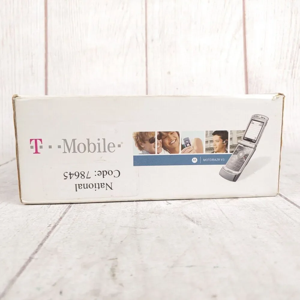 NO BATT Motorola RAZR V3 Flip Cell Phone - CINGULAR SILVER w/ Box Manual, TESTED
